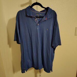 Tommy Bahama Men's Blue Short Sleeve Polo Shirt Size 3XL